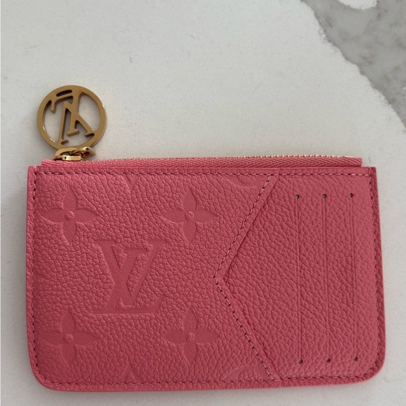 Louis Vuitton Rose Card Case with Gold Charm - Picture 3 of 5